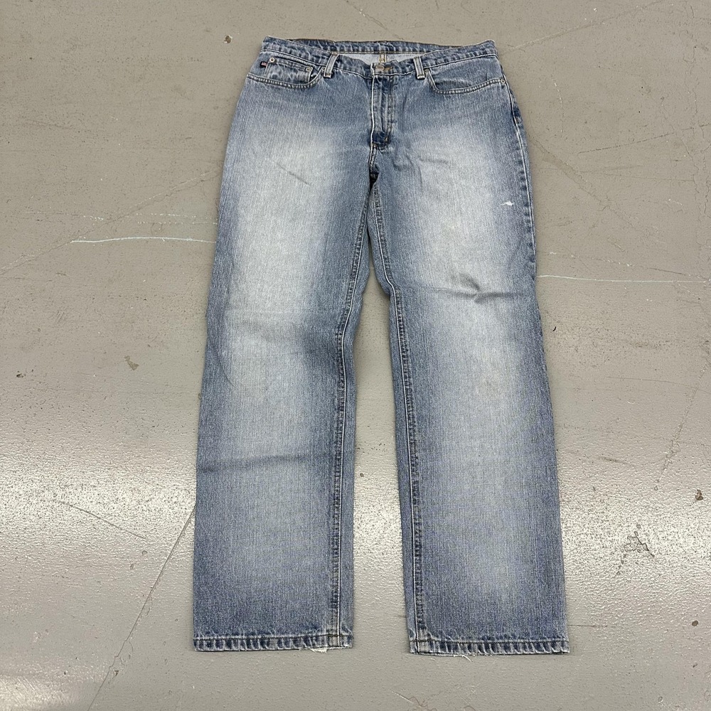 Polo Ralph Lauren Jeans Mens 31 Blue Straight Leg Denim Flag Logo Casual - Picture 4 of 11